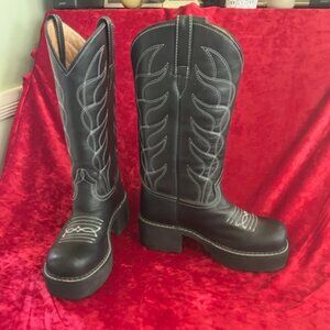 John Fleuvog Vintage Western Cowgirls Platform Boots
